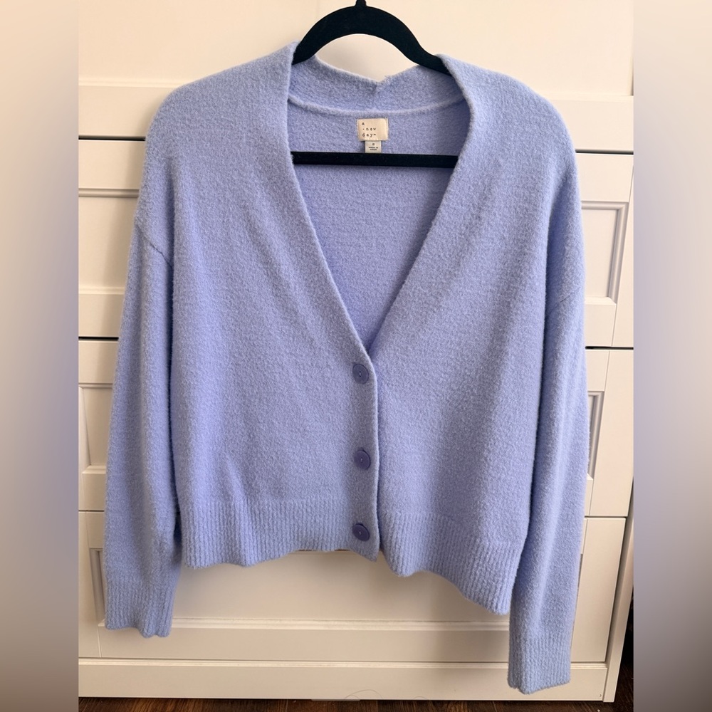 a new day Light Purple Button-Up Cardigan